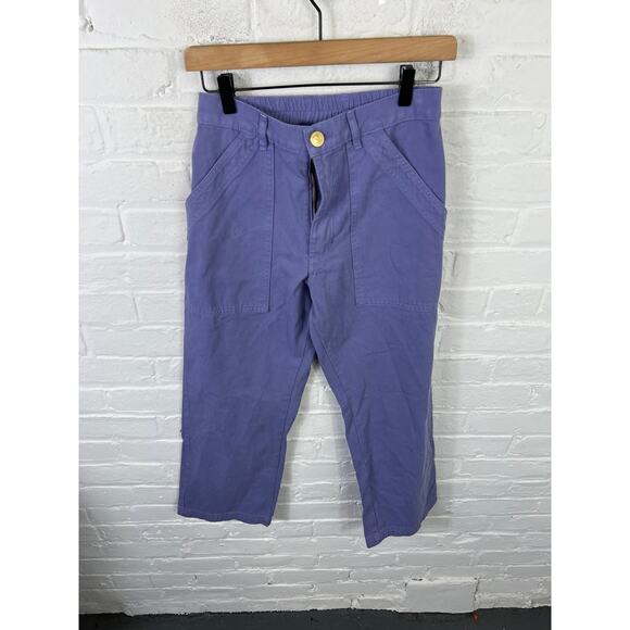 Big Bud Press Women's Cropped Purple Utility Pant Straight Leg Purple Size XSP - Picture 3 of 7